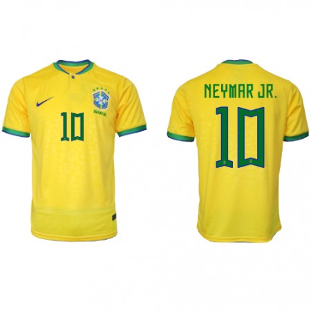 Brazylia Neymar Jr 10 Główna Koszulki Piłkarskie MŚ 2022 Krótki Rękaw